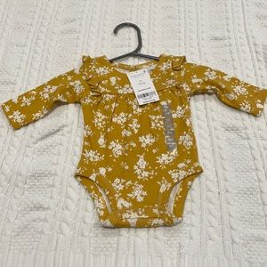 NWT Carter’s yellow floral onesie